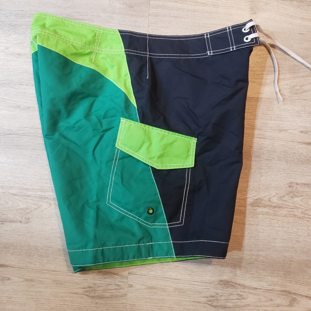 Old Navy mens large swim shorts..blue, green, and neon green. - Picture 3 of 6
